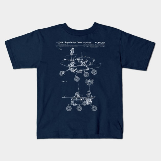 Mars Exploration Rover Patent White Kids T-Shirt by Luve